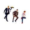 3x 1/64 Scale People Figure, Miniature Diorama Restaurant Figures, Character