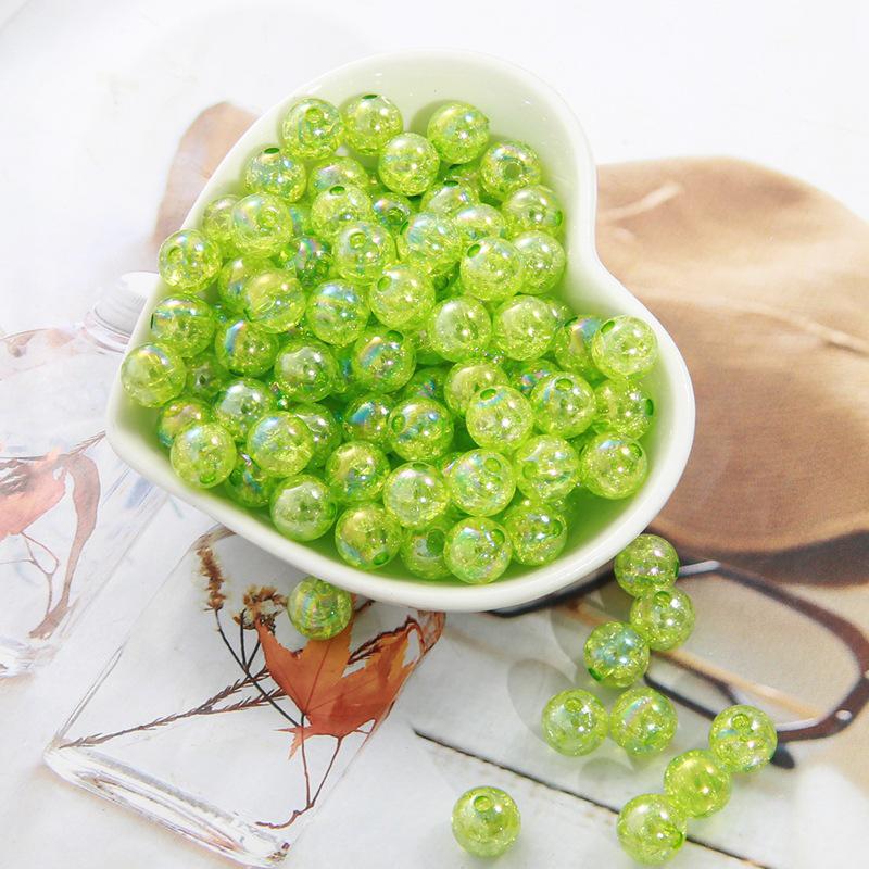 Акриловые AB Бусины Круглые Пузырьки с Дроблеными Цветками для Изготовления Браслетов и Ювелирных Изделий своими руками
