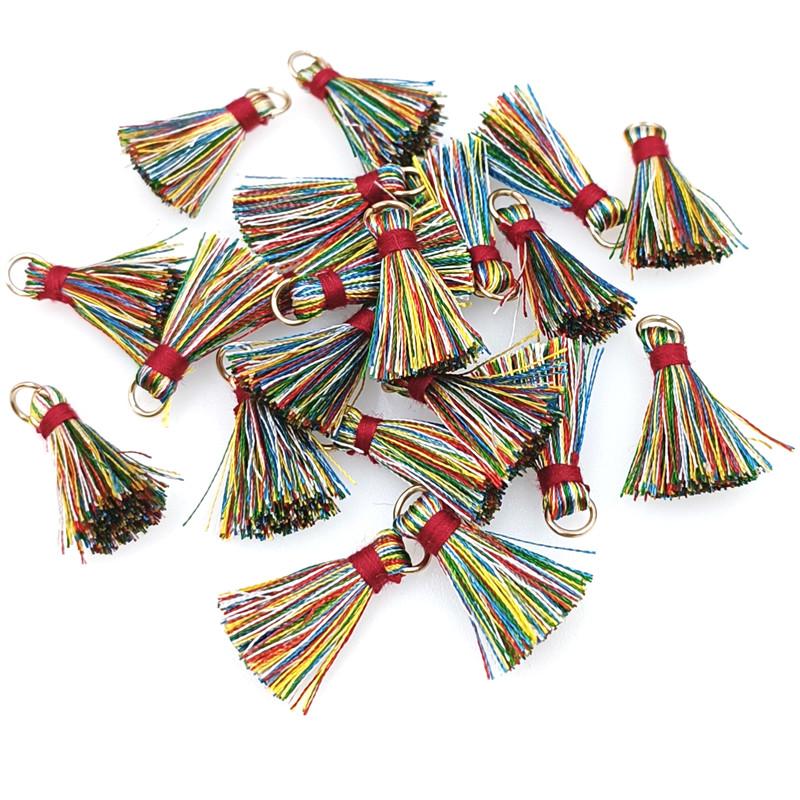 20pcs Gold Thread Band Loops Small Tassel Fringes Jewelry Accessories DIY Earrings Hair Accessories Fashion Handmade Materials