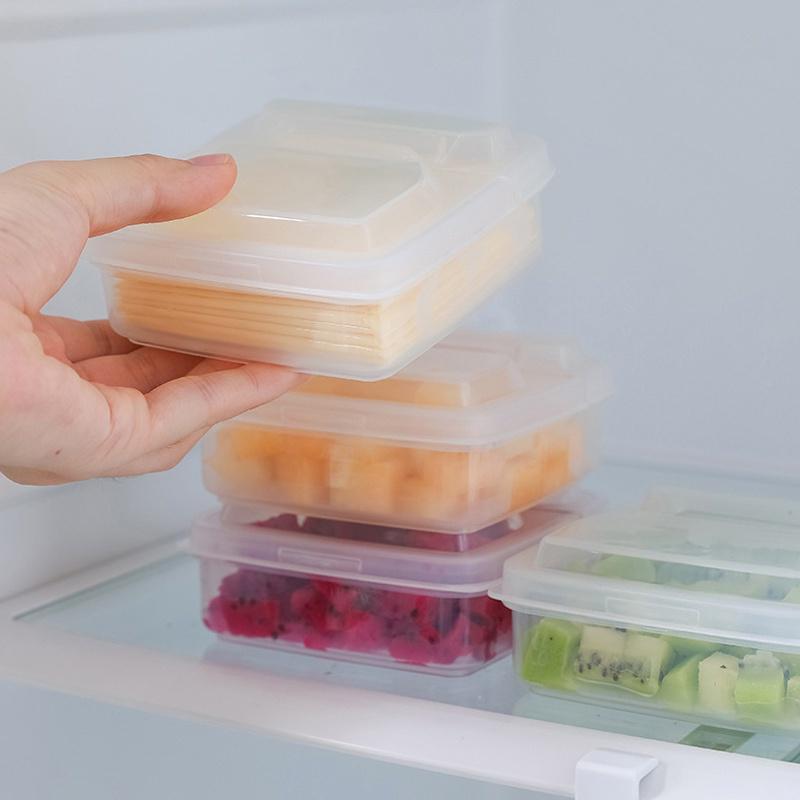 2 шт. контейнер для ломтиков сыра для холодильника с откидной крышкой портативный герметичный прозрачный органайзер для холодильника коробка для хранения ломтиков сыра