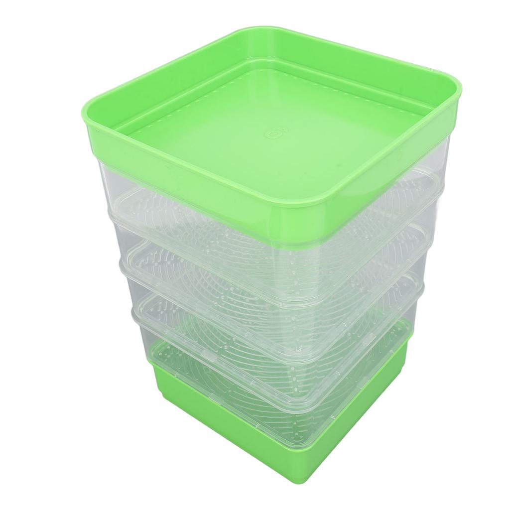 Штабелируемый набор проращивателя 4 яруса Компактный Многоцелевой поддон для выращивания микрозелени и ростков фасоли