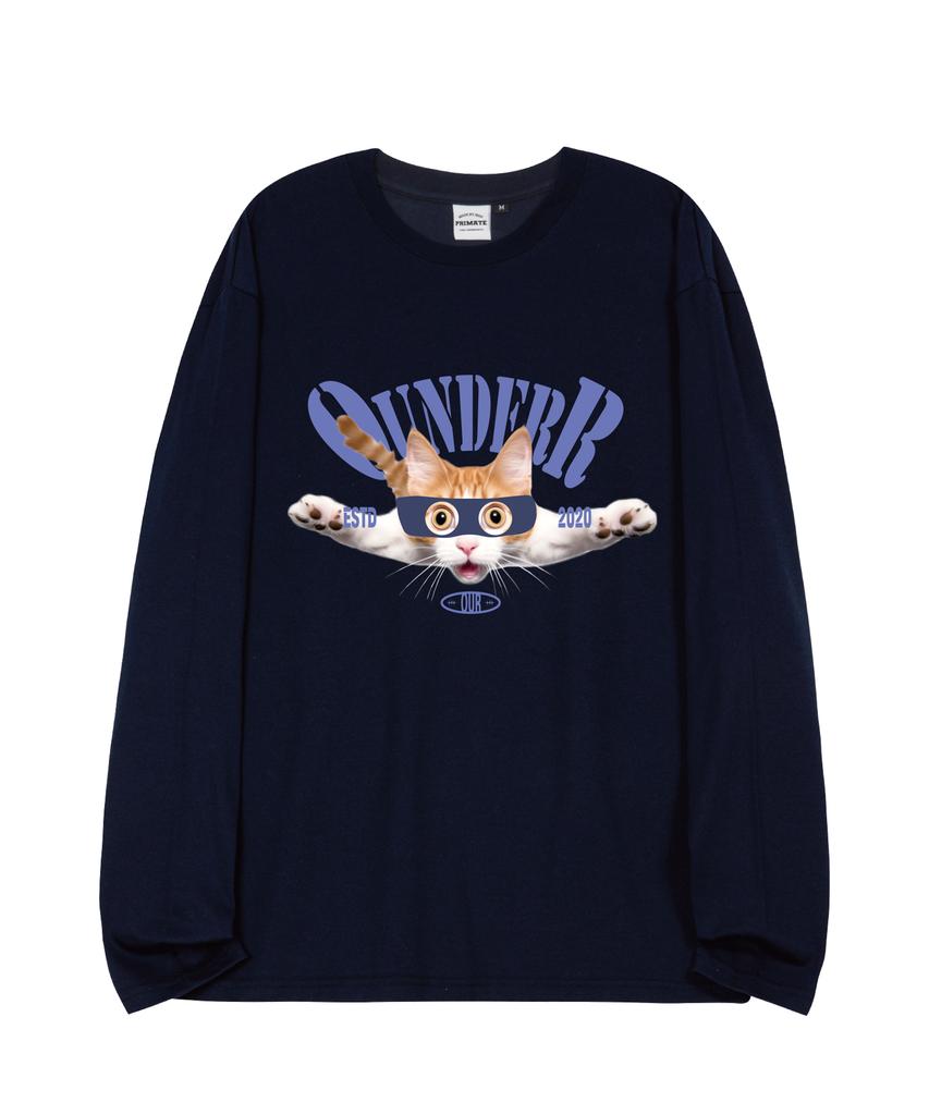 OUNDERR Happy Cat Oversized Long Sleeve 4 Colors