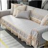 Europe Lace Sofa Cover Jacquard Cushion Exquisite Sofa Towel Luxury Peacock Feather Pattern Living Room Decor Fabric L-shape Non-slip Four Season Mat