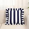 45X45Cm Striped Lace Velvet Pillowcase 18X18Inch Pillowcases Soft Cozy Cushion Cases for Couch Bedroom Living Room Home Decor