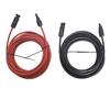 Черный + Красный 30 футов Соединитель провода Кабель-удлинитель для солнечной панели 1 пара 10AWG