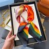 70*70cm Silk Shawl Square Printed Scarf Women Satin Neck Hair Band Soft Neckerchife Kerchief Bandana Foulard