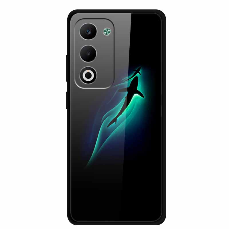 Glass Back Cover For Oppo A5 5G 2025 Phone Case 6.67" Hard Tempered Glass Case For Oppo A5i Pro 4G Case A5iPro Soft Bumper Shell