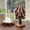 Wood Tree Shape Placemats Bar Made of Black Walnut Trivet  Non-slip Coaster Set For  Dishes  Pots and Pans Kitchen