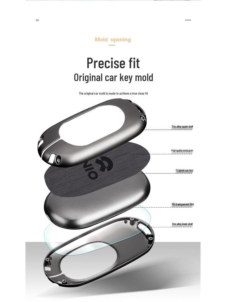 Премиальный чехол для ключа Nio для ET5, ET7, ES7, EC7 - Автомобильный аксессуар высокого класса с мужской застежкой-ракушкой