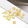 50pcs Stainless Steel Gold  Square Flat Spacer Beads 4mm 5mm 6mm 8mm Loose Beads Charms for Jewelry Making DIY Bracelet Supplies