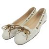 Bottega Veneta Beautiful Intrecciato Flat Pumps for Women, White, Size 35 1/2 Shoes 35.5 whiteUsed