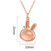 Подвеска Meng Rabbit, легкая роскошь, темпераментная форма с цепочкой на ключице