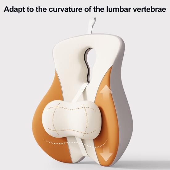 Подушка для облегчения боли в спине, Подушка с эффектом памяти для поясничной поддержки, Подушка для поддержки спины стула с регулируемым ползунком для офисных работников, компьютерных геймеров