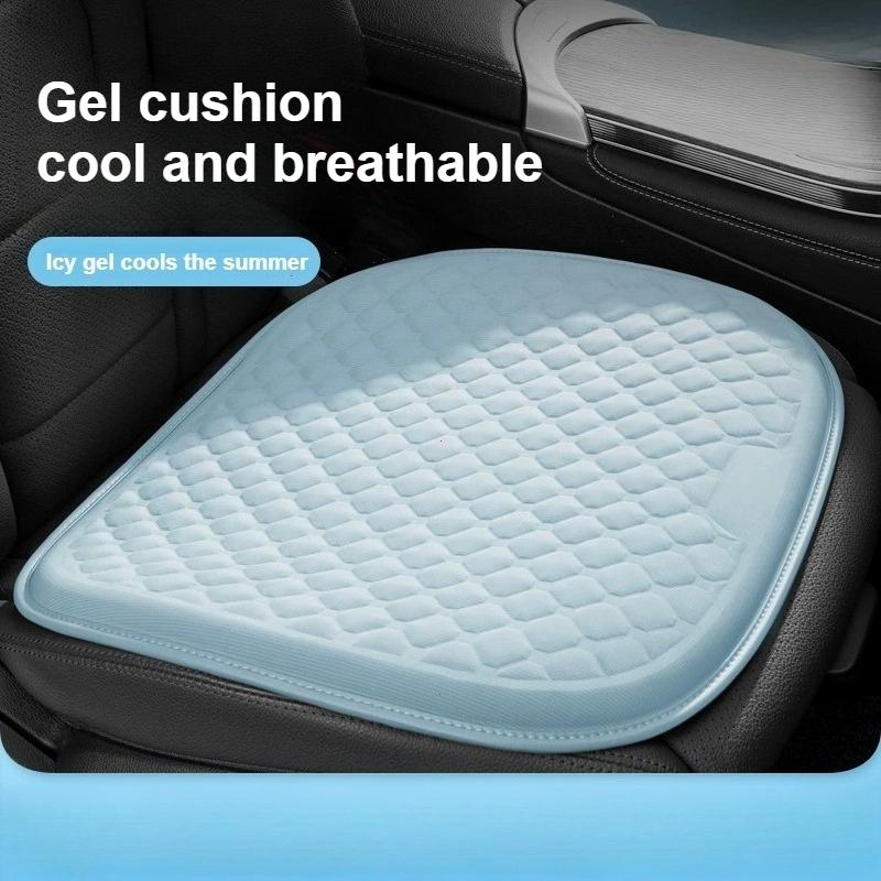 Universal Summer Ice Silk Silicone Gel Car Seat Cushion Ventilated Cooling Seat Pad for Office and Vehicle