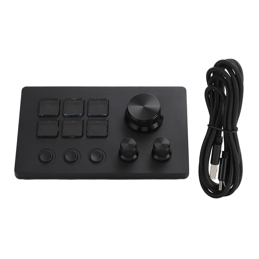 Визуальная клавиатура с ручками, 6 клавишами, ЖК-дисплей, настраиваемые кнопки, визуальная клавиатура для OBS для Twitch для OS X ПК