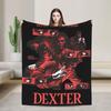 Dexter Morgan Blood Never Lies TV Show Poster Warm Cozy Blanket  Travel Car Bedding Throws Flannel Bedspread Sofa Bed Cover