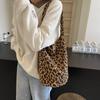 Women's Leopard Print Bucket Bag Large Capacity Tote Bag Shoulder Bag Underarm Bag