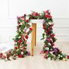 2.5M Artificial Flower Garland Realistic UV Resistant Faux Flower Rattan Vine Wedding Party Hanging Simulation Bloom Decoration