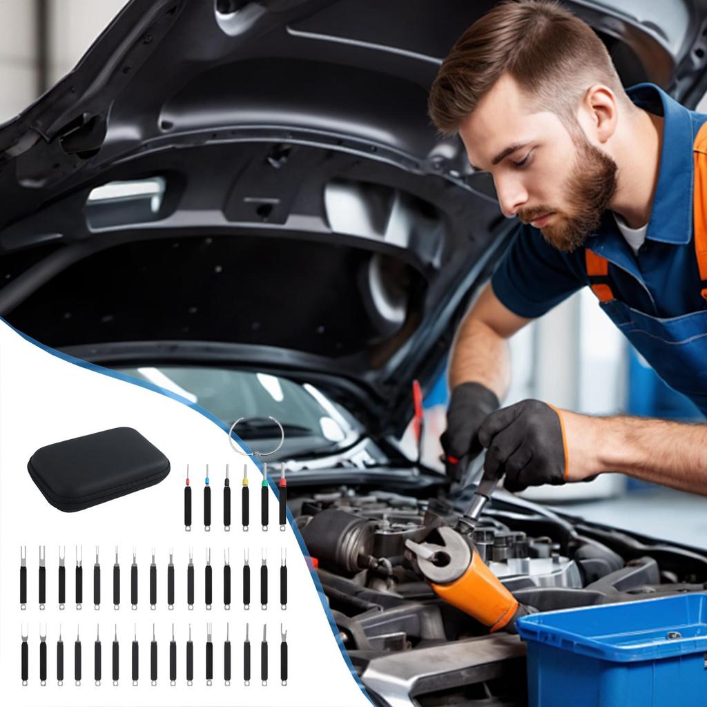 36 шт. Инструмент для извлечения контактов, Съемник клемм, Электрический разъем, Автомобильный провод, Снятие панели бытового прибора, Снятие дверной обшивки, Жгут проводов