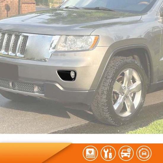 Front Fog Light Cover Fog Lamp Frame Trim For Jeep Grand Cherokee 2011-13 Black