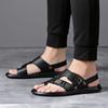 Casual Fashion Men Shoes Slip-On Genuine Cow Leather Soft Non-slip Beach Summer Sandals Slippers Flats Flip Flop Walking Shoes