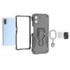 For Samsung Galaxy F06 5G Case Rotatable Ring Kickstand PC+TPU Shockproof Phone Cover
