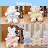 Rabbit Stuffed Compact Animal With Ultra Soft Short Pile Fabric Kids Idea Gift