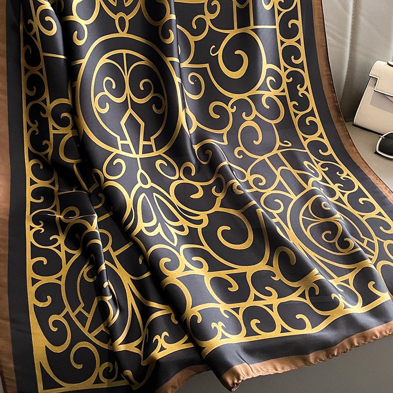 Autumn Winter Silk Scarf Women's Warm Shawl