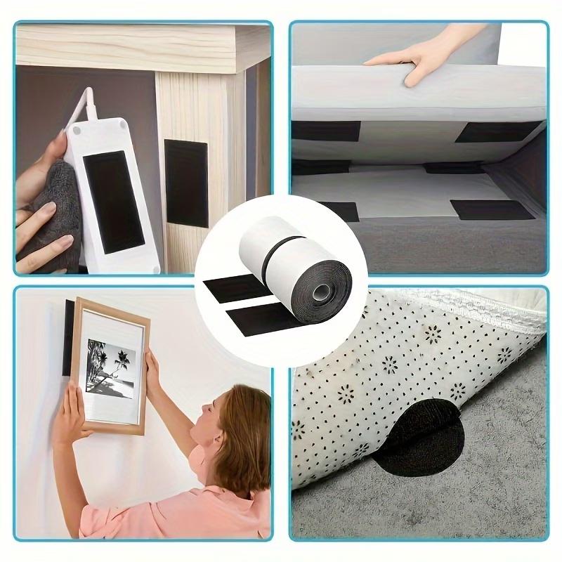 1pc 10cm/3.94in Strong Self-adhesive Fastener Tape 11CM X 2M Hook and Loop Back Nylon Sticker Adhesive Tape