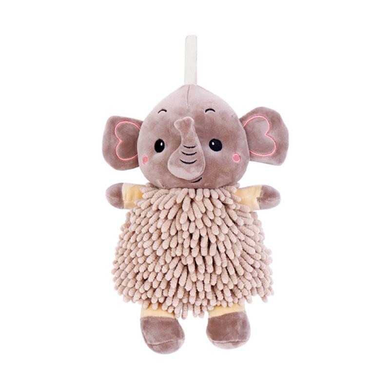 Adorable Cartoon Elephant Chenille Hand Drying Plush Doll Multifunctional Creative Absorbent Hand Towel Toy Ideal For Southeast Asian Home Decoration