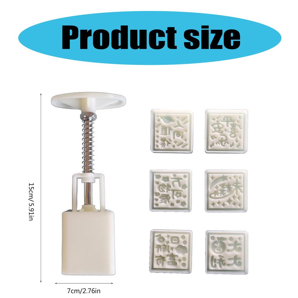 3D Формы для печенья Штампы Квадратные Формы для лунных пряников Ручное Пресс для лунных пряников Инструмент для выпечки на Праздник середины осени