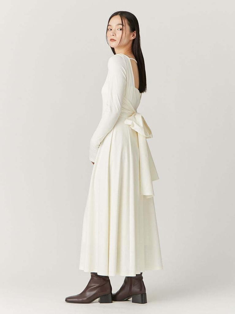 FRAY Back Ribbon Cut Dress FWCO251014 WHT I.D. Women's