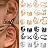 Ear Cuff Gold Leaves Non-Piercing Ear Clips Fake Cartilage Earrings Clip Earrings for Women Men Jewelry Gifts
