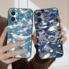 Cartoon Blue Shark For Moto Edge 40 50 Neo 5G E 14 15 G04 G05 4G G24 G34 G35 G54 POWER G55 G75 G84 85 silicone soft phone case