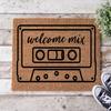 Retro Mixtape Cassette Doormat Funny Music Lover Welcome Mat Outdoor Entryway Personalized Rug Gift For Music Studio Decor