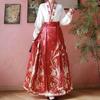 Chinese Traditional Hanfu Dress Horse Face Skirt Women Vintage Pleated Skirt