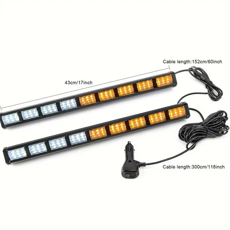 54LED Car Windshield Strobe Light Universal Auto Emergency Flash Lamp Police Lights 12V-24V Vehicles Truck Warning Signal Lighti