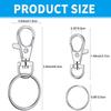 10/20/40 шт., поворотный карабин премиум-класса с кольцами для ключей, металлические крючки, крючки для брелоков (20 поворотных карабинов + 20 брелоков для ключей)