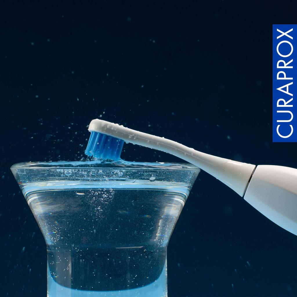 Curaprox Звуковая электрическая зубная щетка HYDROSONIC EASY Сменная насадка POWER Набор из 2 шт.