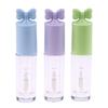 Cute Creative Bow Shape Lip Gloss Tubes Clear Empty Diy Cylindrical Lip Balm Tubes 2.5Ml With Wand Refillable Lipstick Bottle