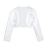 Sleeves Girls Baby Infant Long Satin Shrug Birthday Party Wedding Flower Dress Cover Up Cardigan