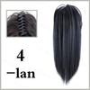 MISS WIG Synthetic Black Straight Half Ponytail Extension Claw Clip Hairpiece For Ponytail Hair Heat Resistant Women Party Hair Accessories