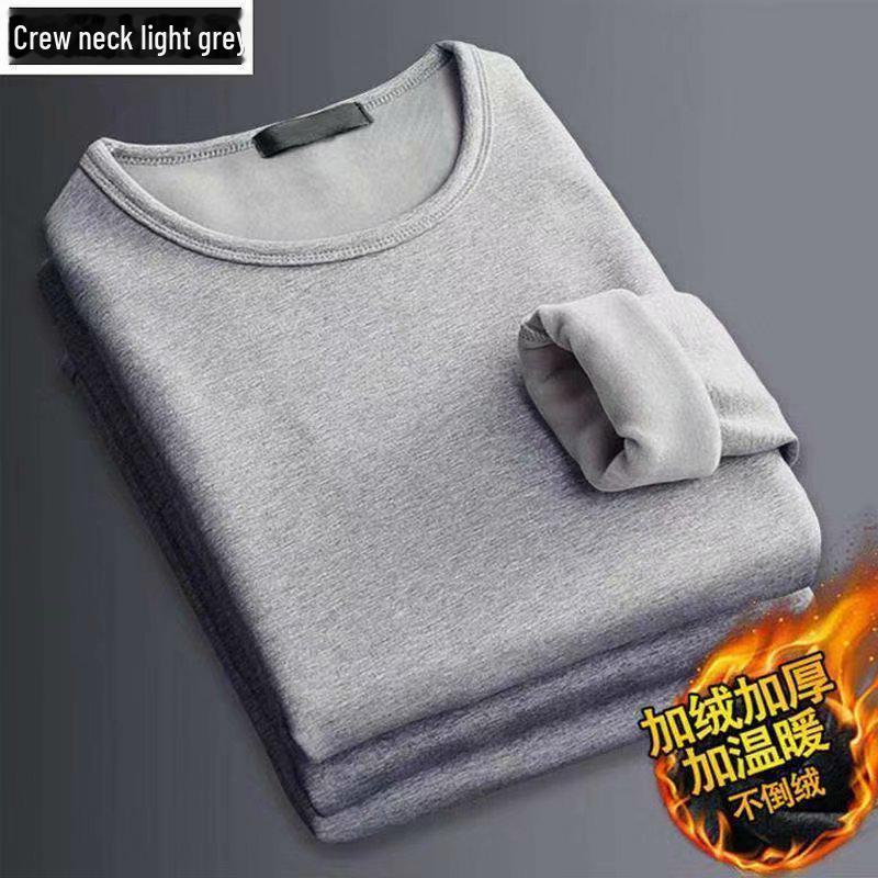 Men's Winter Thermal Velvet Top - Outdoor Wear, Bottoming Shirt, Plus Size, Youth Style
