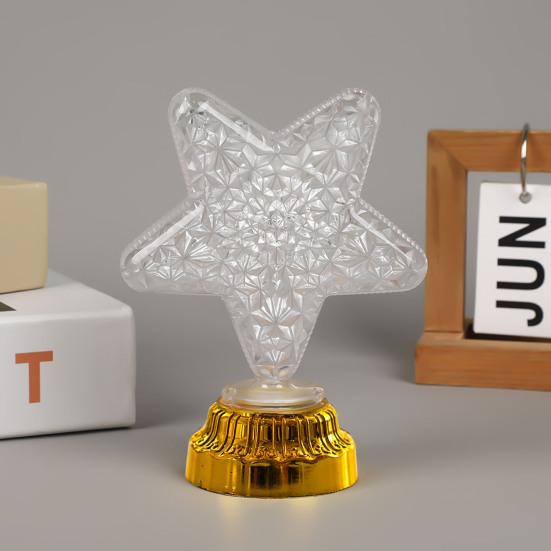 Rechargeable Night Light Stepless Dimmable Touch Lamp with USB Port Moon Star Heart Shape Bedside Lamp