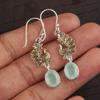 Украшения ручной работы из драгоценных камней Aqua Chalcedony, серьги из стерлингового серебра 925 пробы, уникальные дизайнерские украшения для женщин