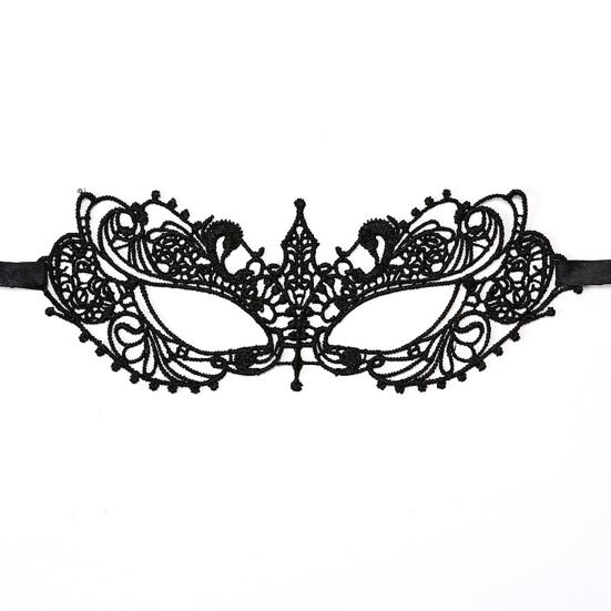 Черная кружевная маска Сексуальная полая маска на половину лица Дышащая маска для вечеринки Венецианская