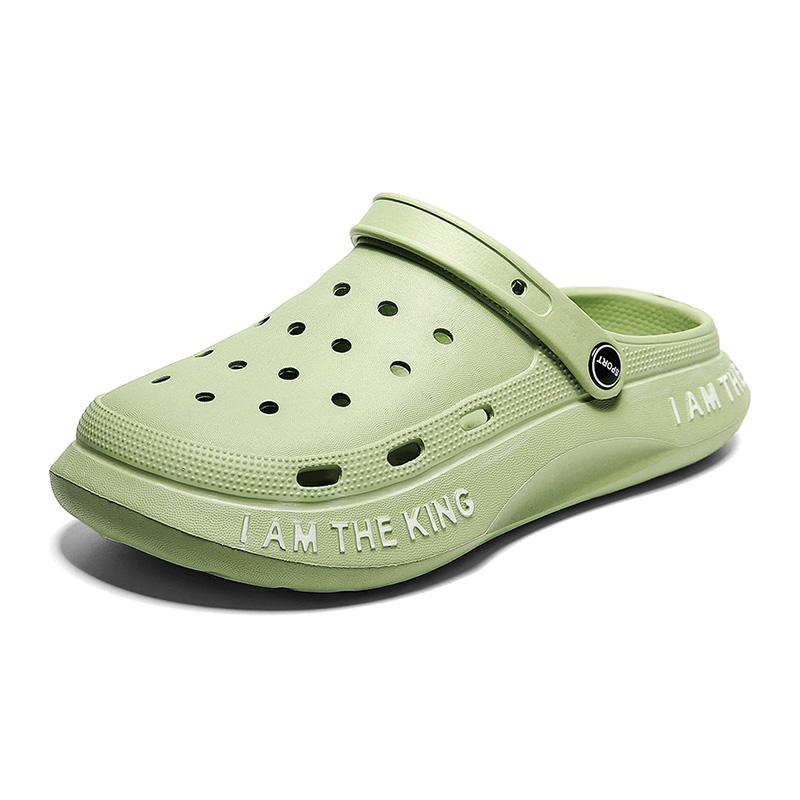 Мужские летние тапочки 2024 года, роскошные повседневные туфли на платформе для босых ног для мужчин, удобные мягкие пляжные сандалии для походов в сад