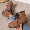 Fashion Autumn Winter Women Boots Ankle Boot for Women Unisex Classic Lace-Up Round Toe Female Outdoor Shoes Plus Size Zapatos De Mujer