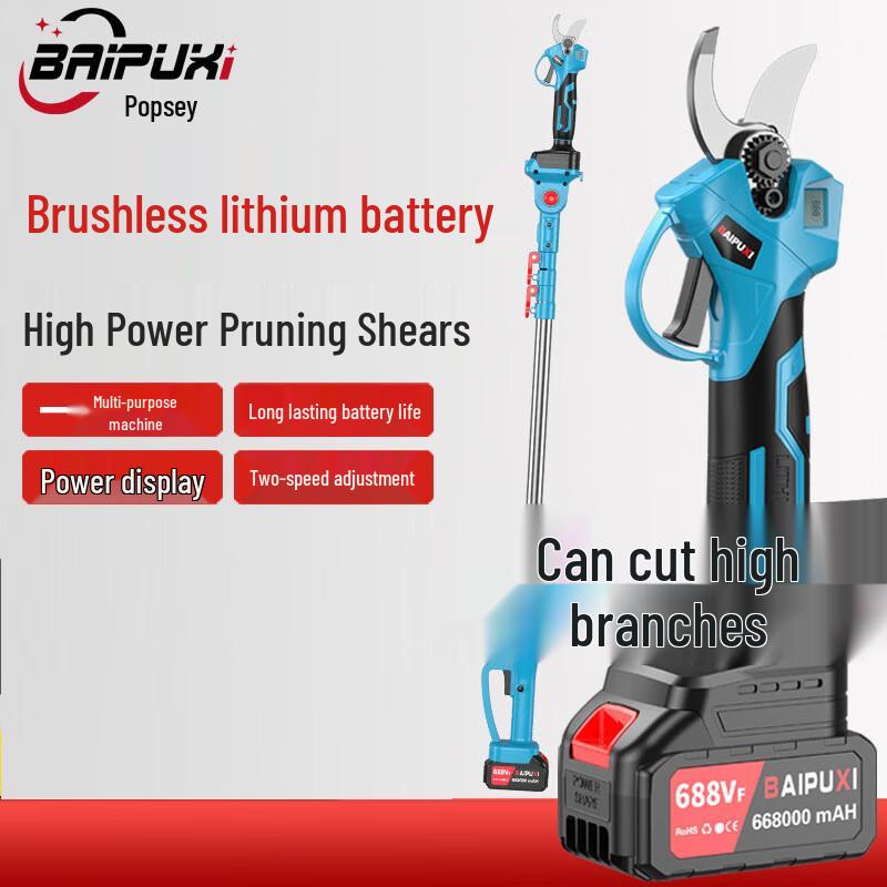 BAIPUXI Cordless Telescopic Pole Pruning Saw CN plug (adapter included)