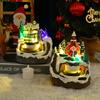 D2 Christmas 20250 Xmas Resin Crafts Led Lights Christmas Tree Snowflake Decoration Train Christmas Village Sets Musical House